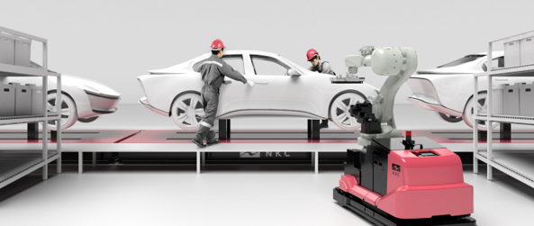 マテハン機器のシミュレーションイメージ