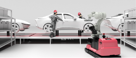 マテハン機器のシミュレーションイメージ