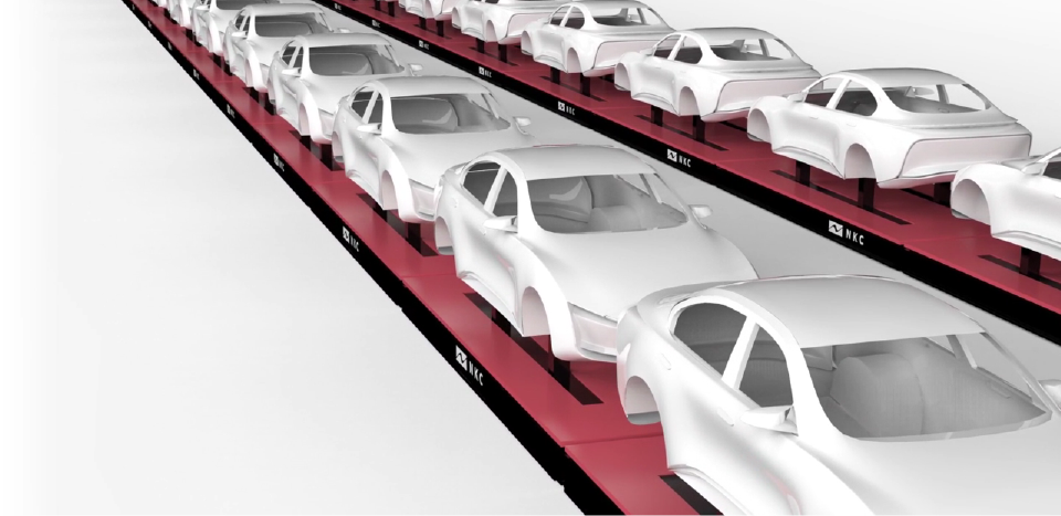 マテハン機器のシミュレーションイメージ